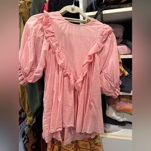 THE GREAT. The ruffle triangle top